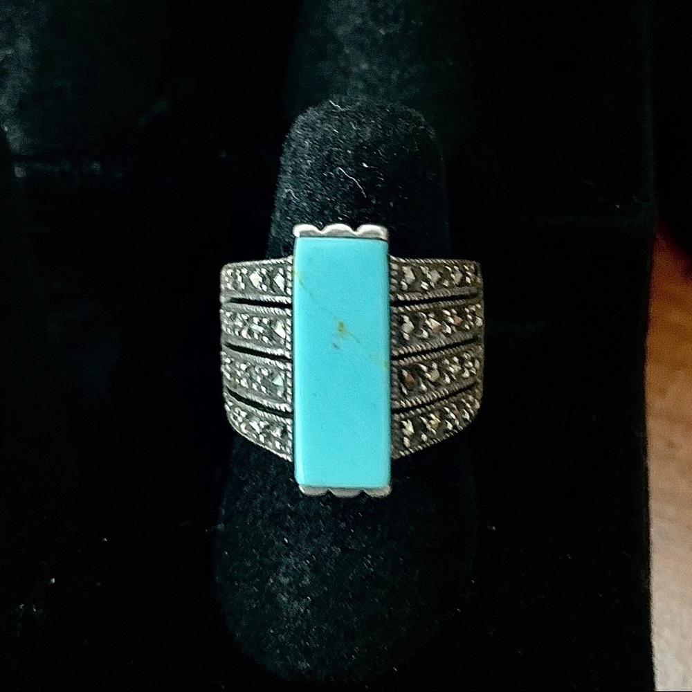 925 SILVER AND TURQUOISE RING